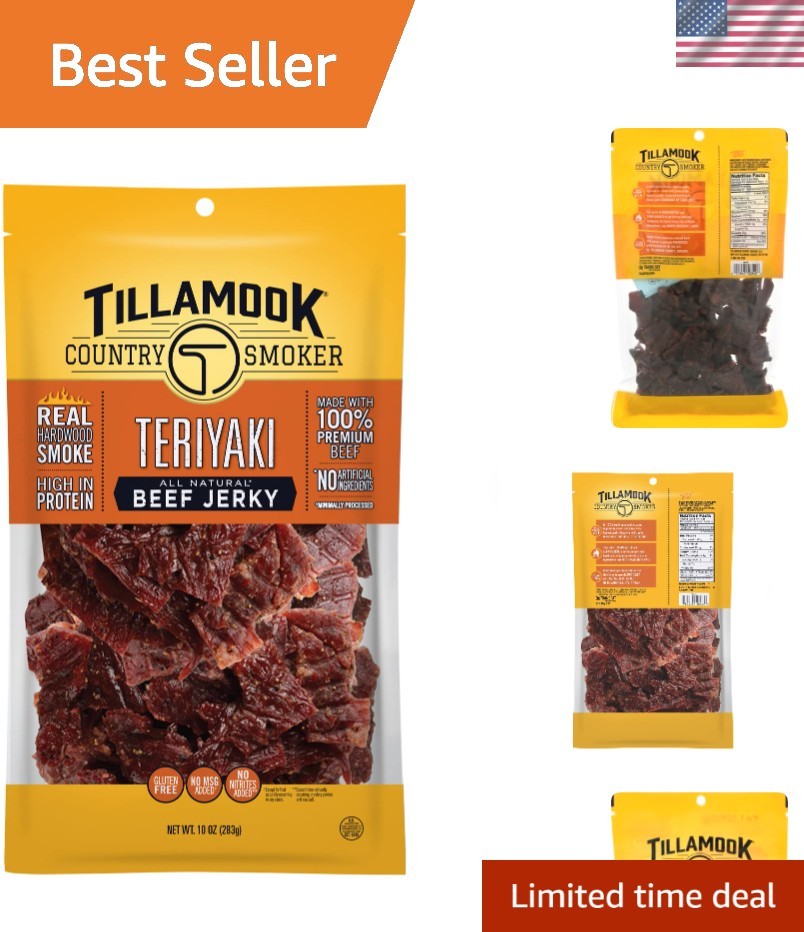 Tillamook Authentic Teriyaki Beef Jerky – 10oz of Sweet & Savory Perfection