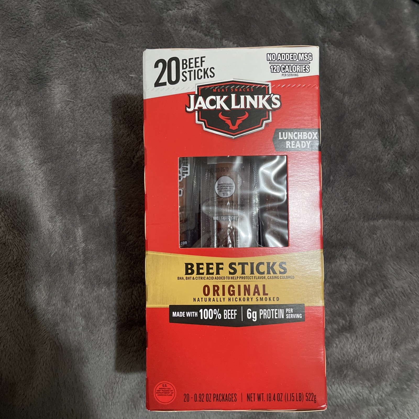 Original Beef Jerky Sticks – Made with 100% Real Beef – Ready to Eat Real Meat P