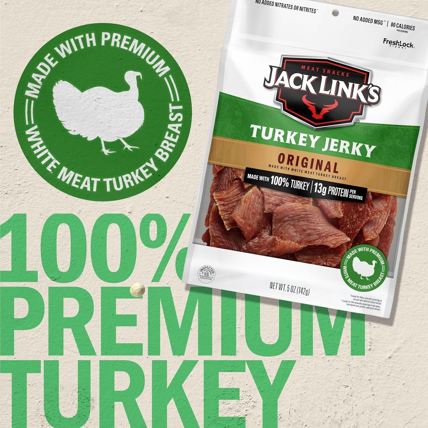 Jack Link’s Original Turkey Jerky 5 oz – High Protein Snack