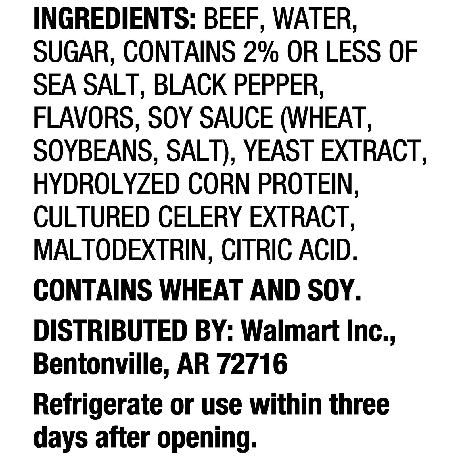 (4 pack) Great Value Peppered Beef Jerky, Value Pack, 10 oz