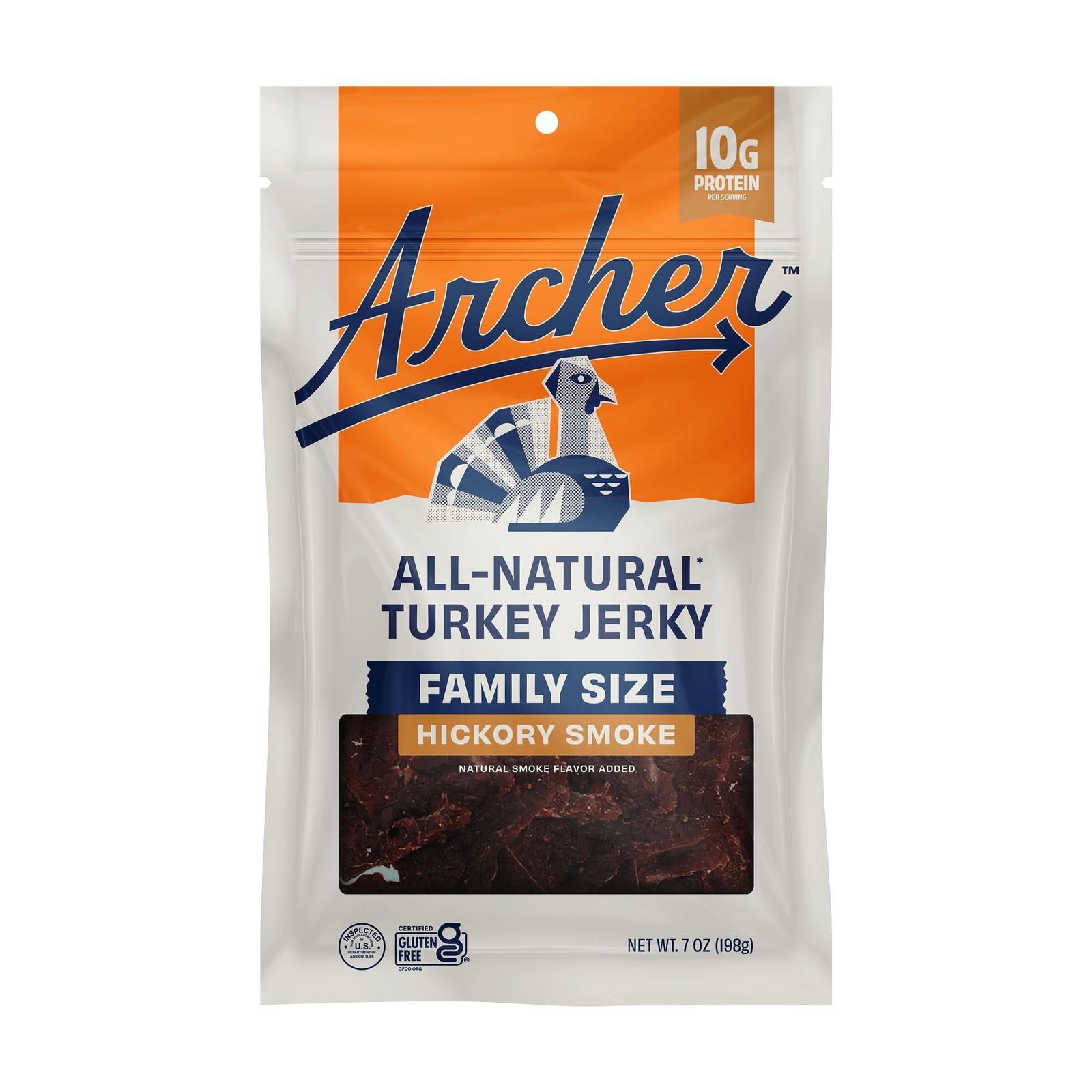 Archer Turkey Jerky 100 Natural Healthy Snack 7 Ounce Gluten Free Paleo Keto