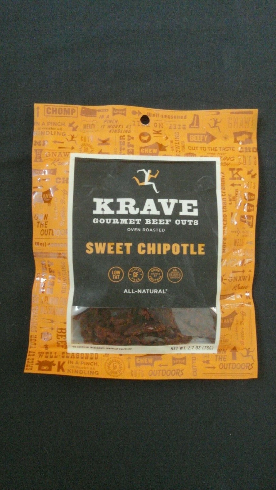 Krave Beef Jerky Sweet Chipotle All-Natural 2.7 Oz Gluten Free