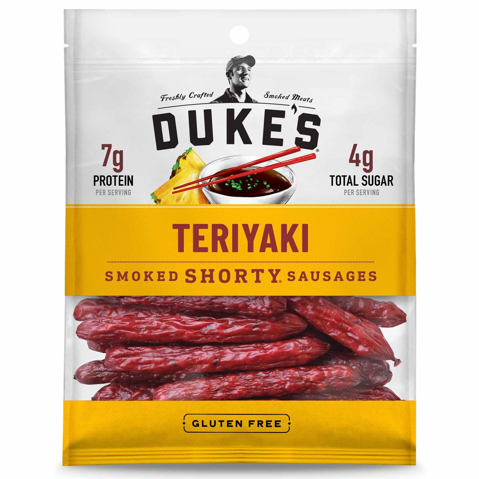 Duke’s Pork Teriyaki Smoked Shorty Sausages, 7g Protein Per Serving, Father’s…
