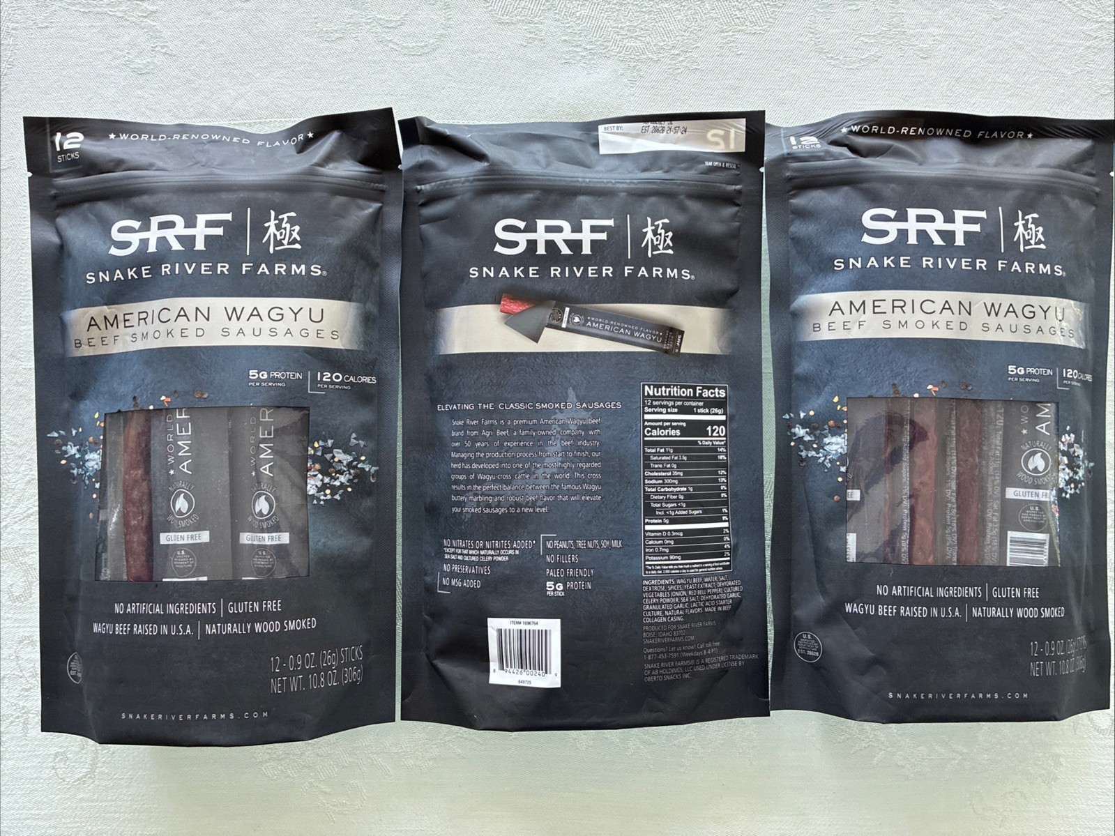 Wagyu Beef Smoked Sausages Snake River Farms X1 Packet 10.8oz