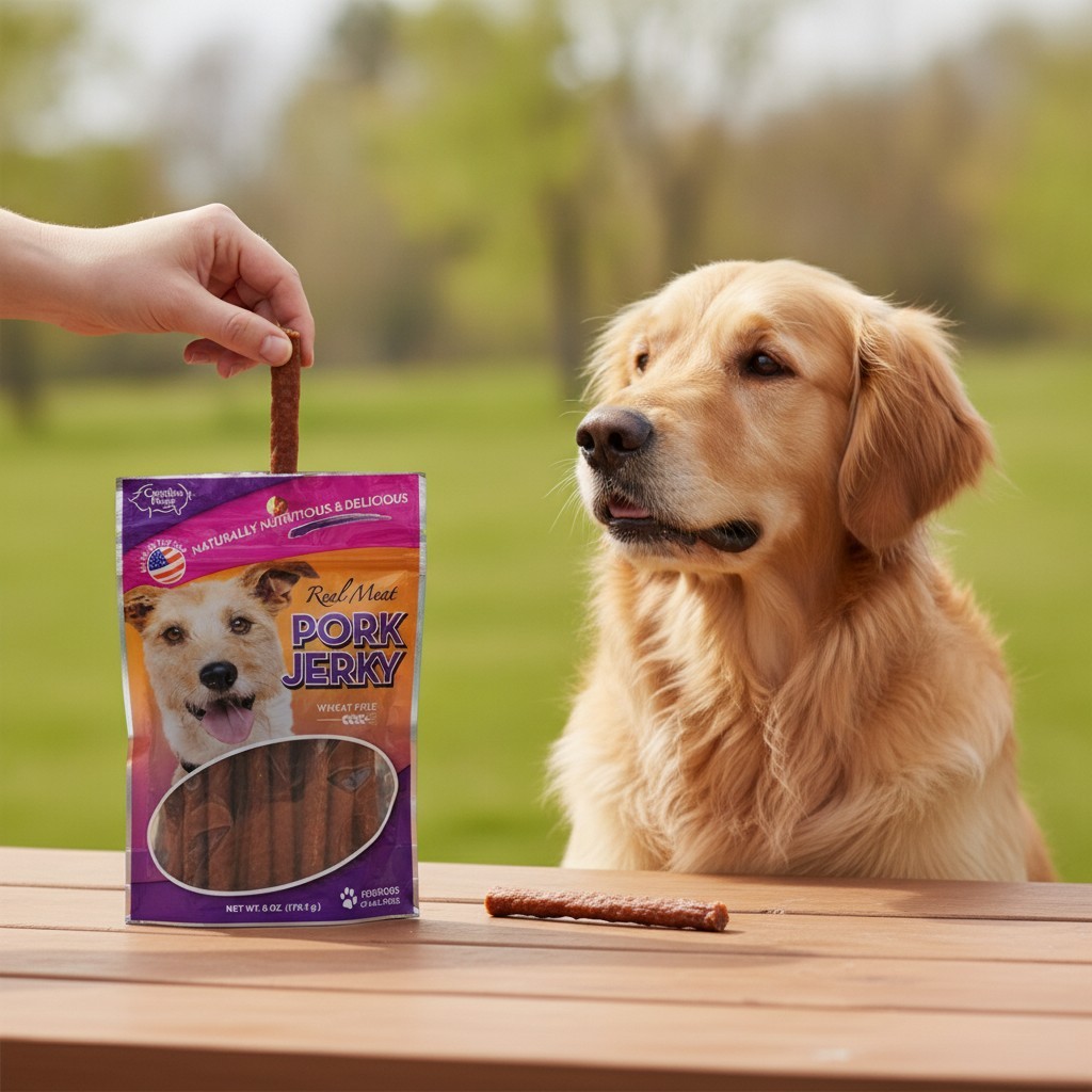 Wheat-Free, All-Natural Pork Jerky for Dogs – 6 Ounce Ideal Training Treat