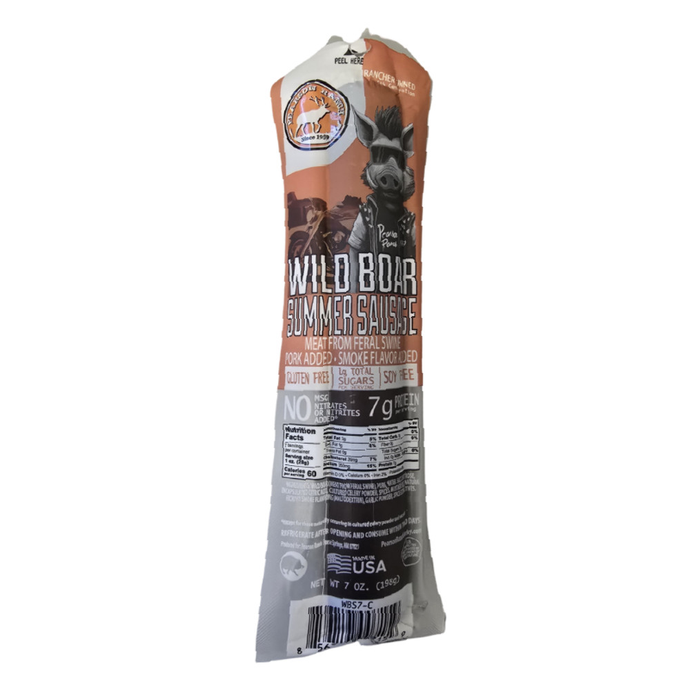 Wild Boar Hickory Smoked Summer Sausage (7 oz.)