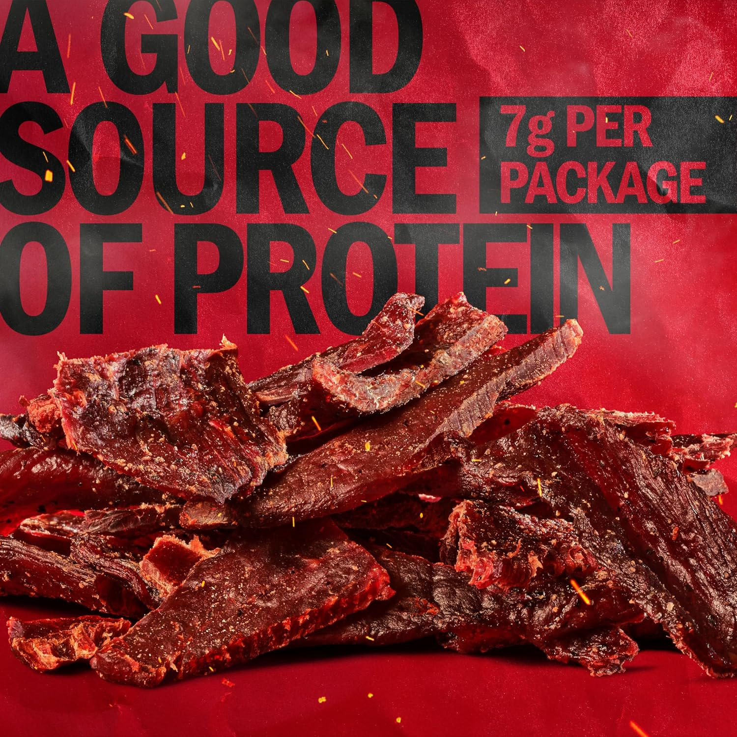 Beef Jerky, Original, Multipack Bags – Flavorful Meat Snacks for Lunches, Ready