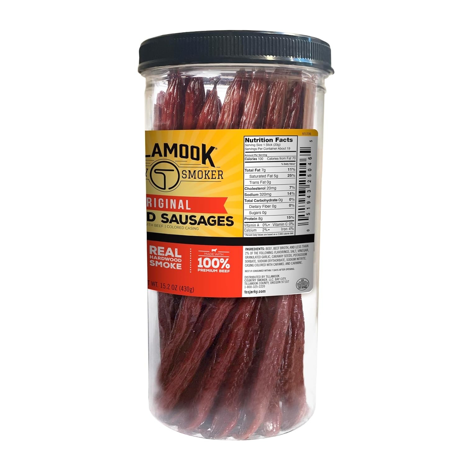 Hardwood Smoked Beef Sausages, 20 Count Keto Snack – Family Favorite