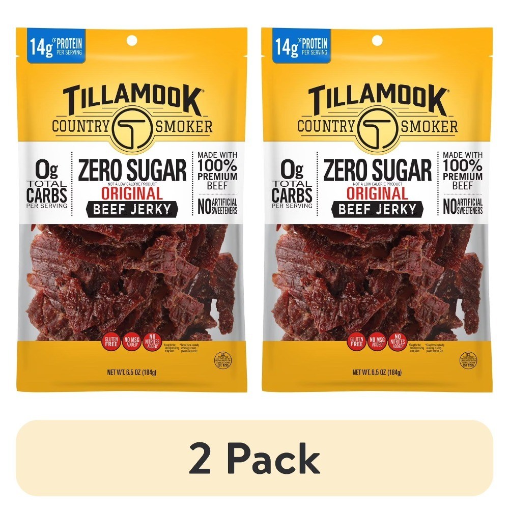 Zero Sugar Beef Jerky Original Flavor 6.5 Ounce (2 Pack)