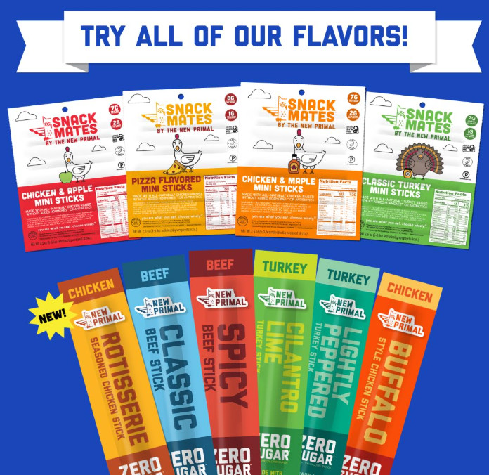 The New Primal Grass-Fed Beef Sticks – 20 Pack, Keto & Low Carb