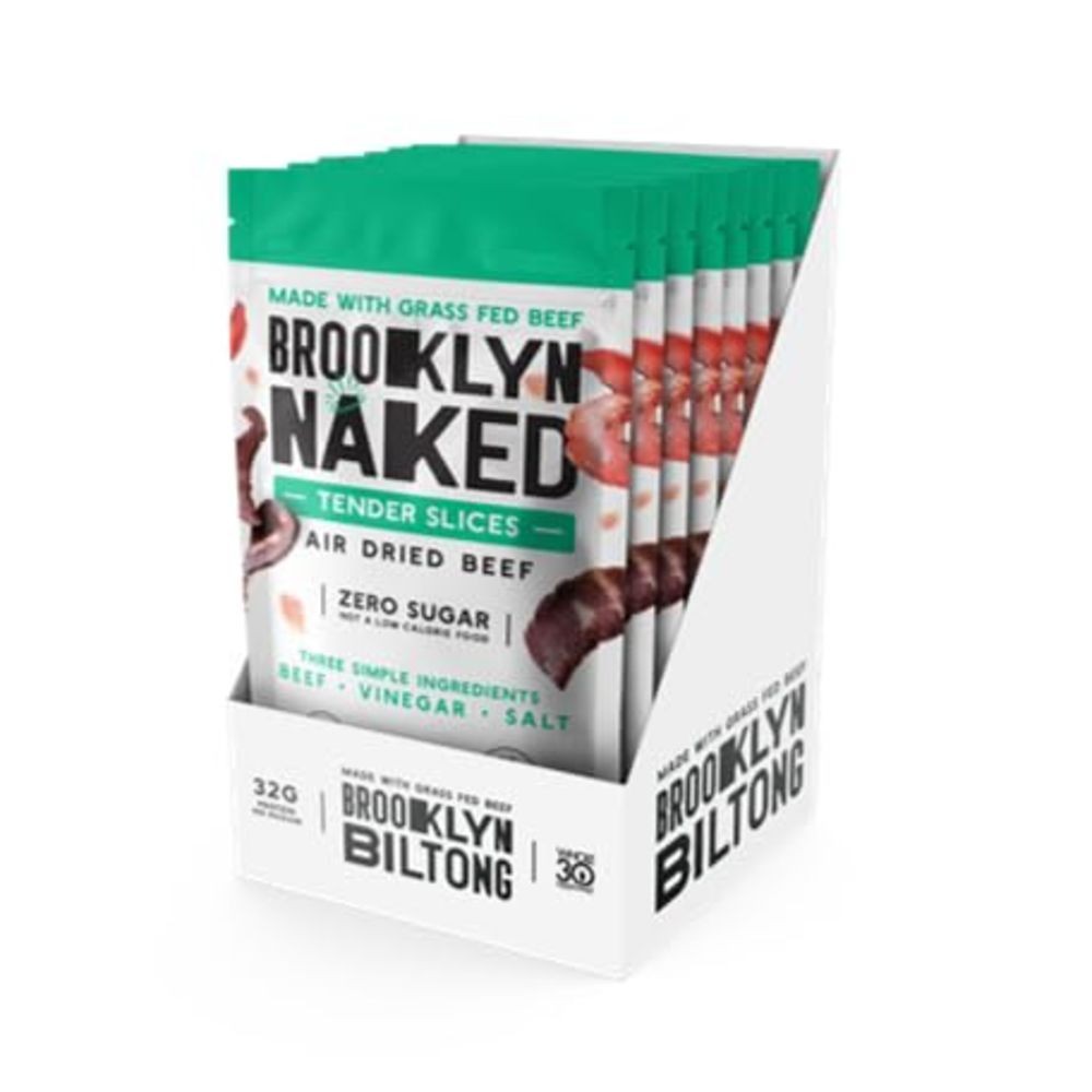 Brooklyn Naked Tender Slices Air Dried Grass Fed Beef Snack Stripped down Cle…
