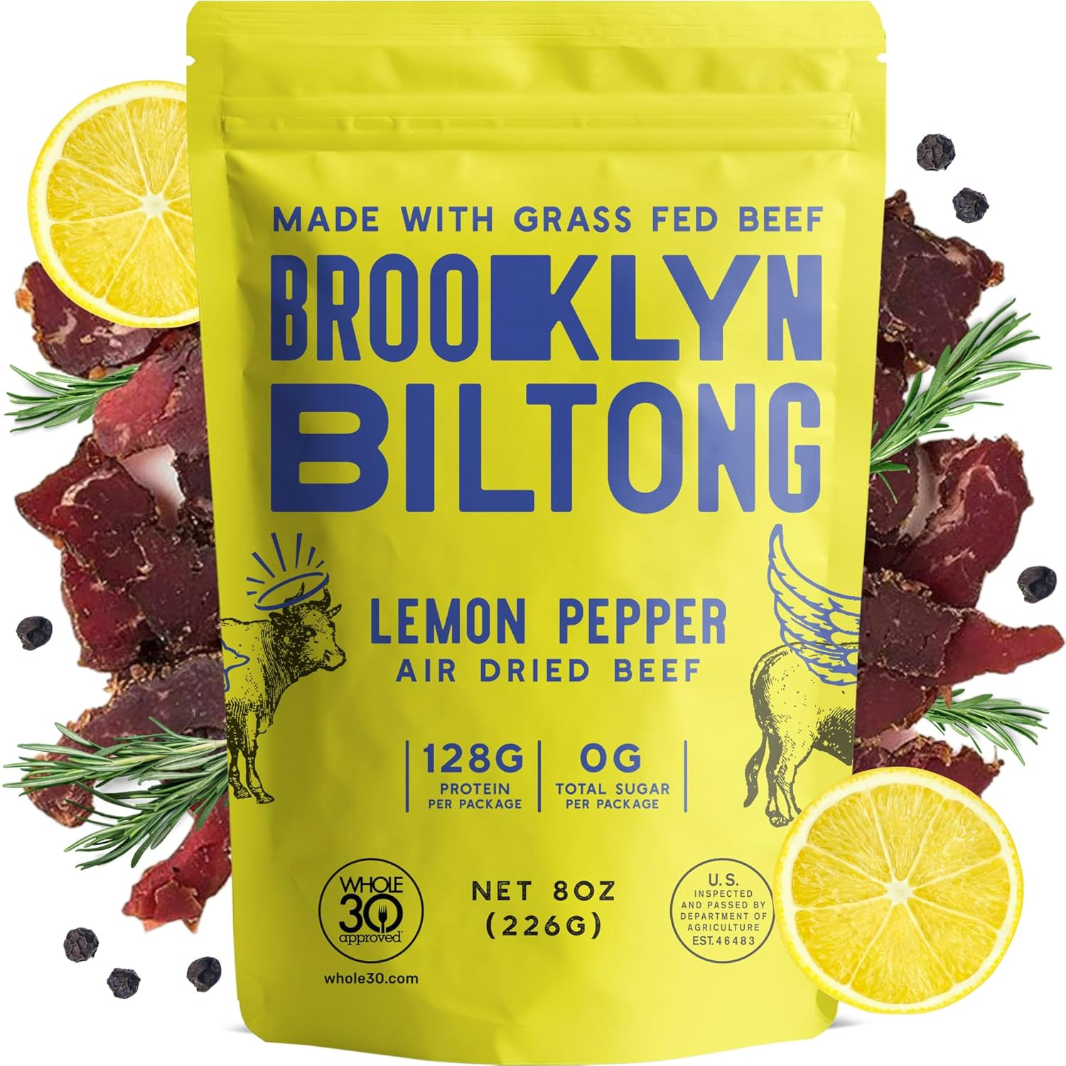 – Air Dried Grass Fed Beef Snack, South African Beef Jerky – Whole30 Approved, P