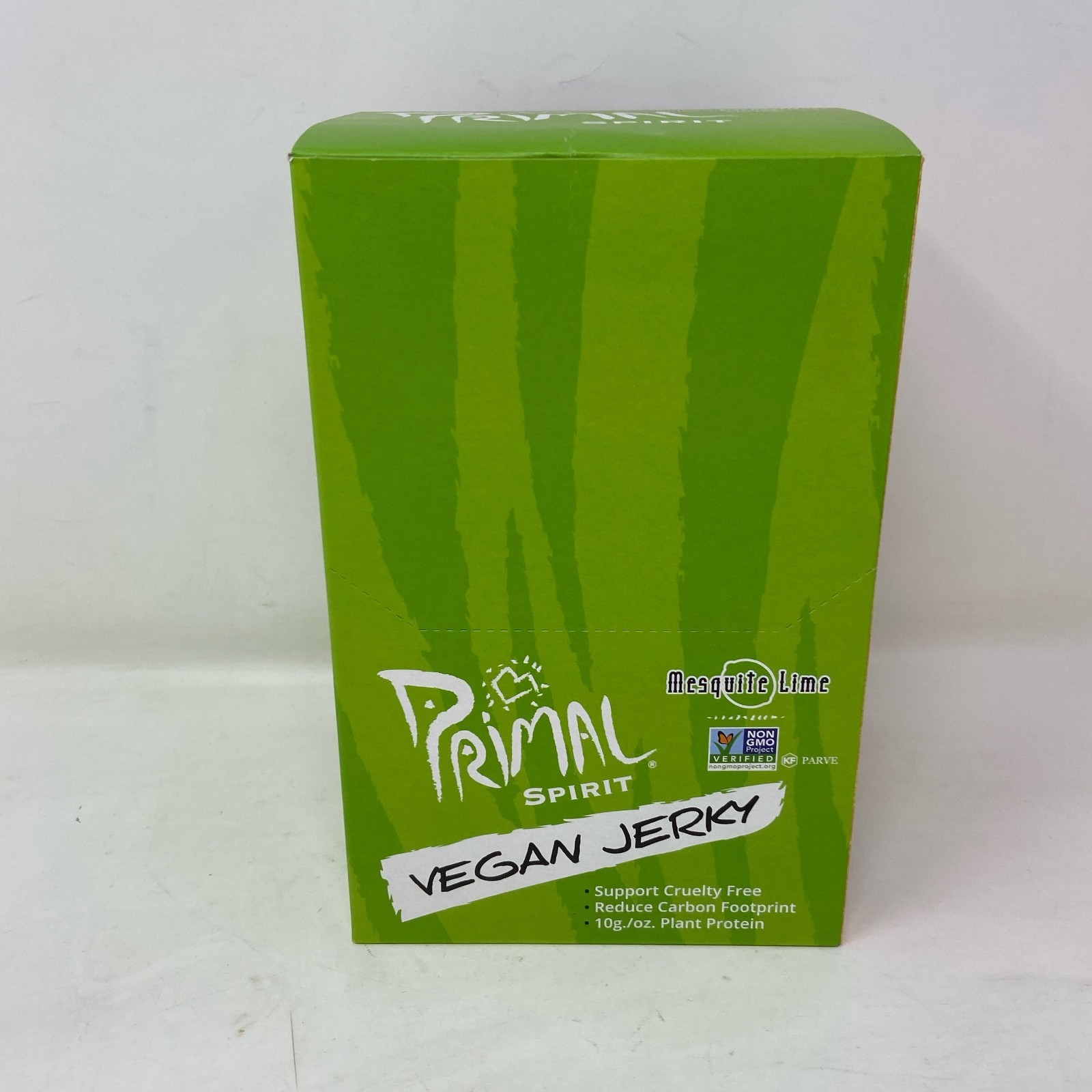 Primal Spirit Vegan Jerky Mesquite Lime 1oz Strips, 24-Pack (Green)