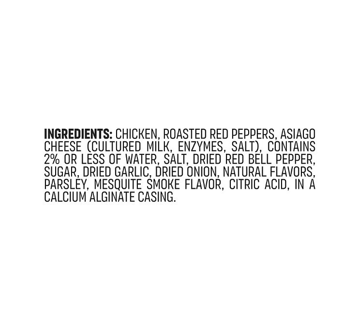 Al Fresco Roasted Pepper & Asiago Chicken Sausage Links, 12 ct.
