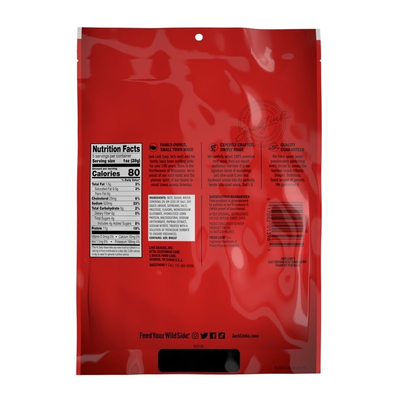 Jack Link’s Teriyaki Beef Tender Bites, 5 oz, Resealable Bag. FREE SHIPPING