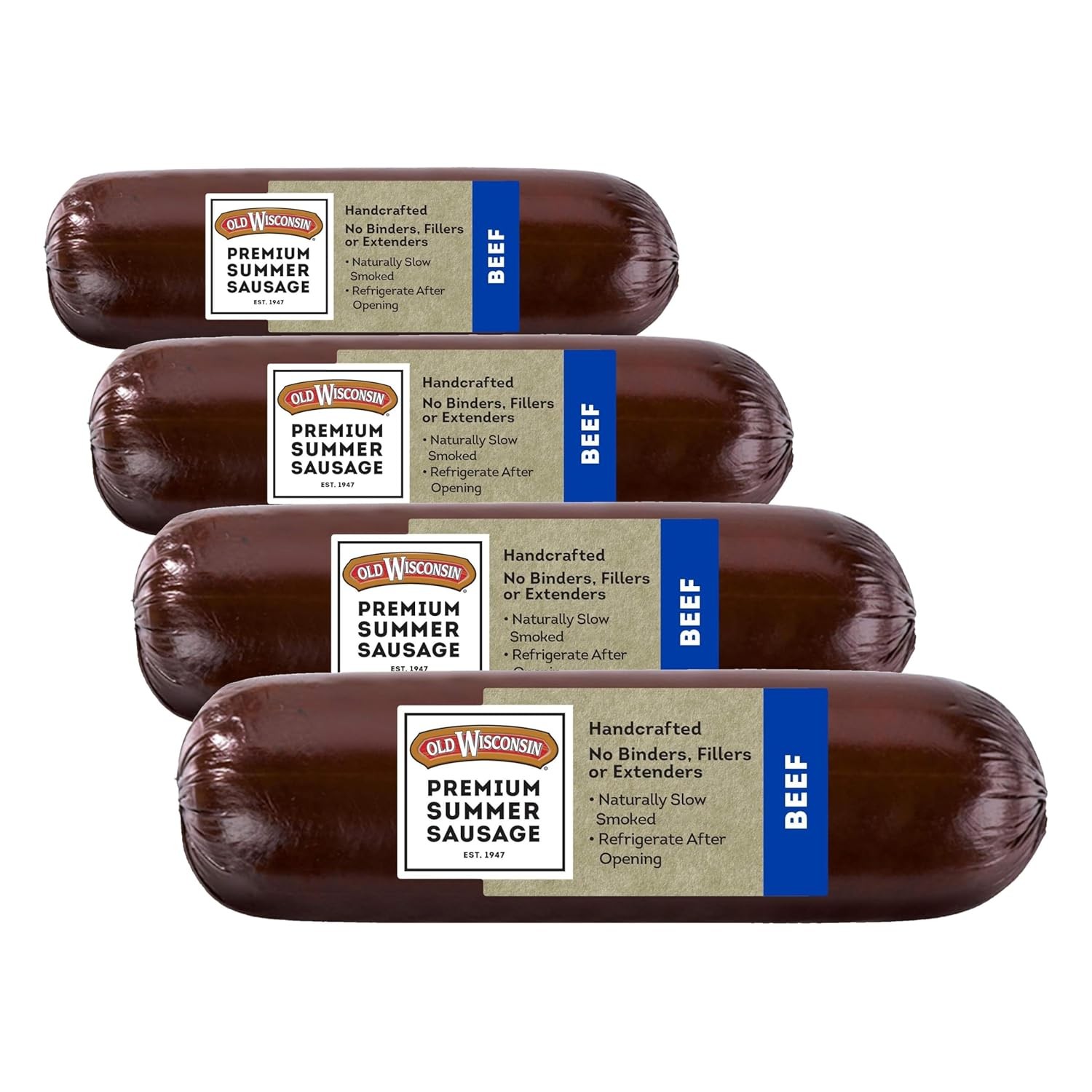 Old Wisconsin Premium 100 Natural Meat Summer Sausage Charcuterie Ready to Eat