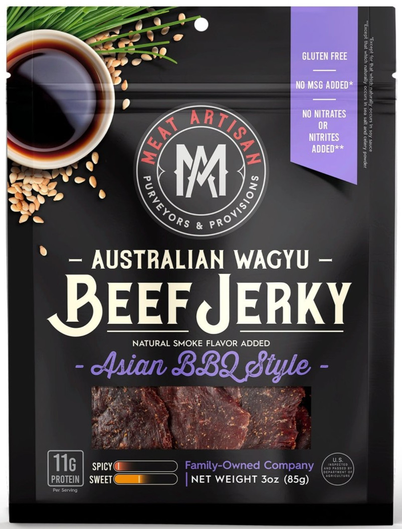 AUSTRALIAN WAGYU BEEF JERKY – ASIAN BBQ STYLE TENDER OUR GEHRKE SHOP 3 oz.