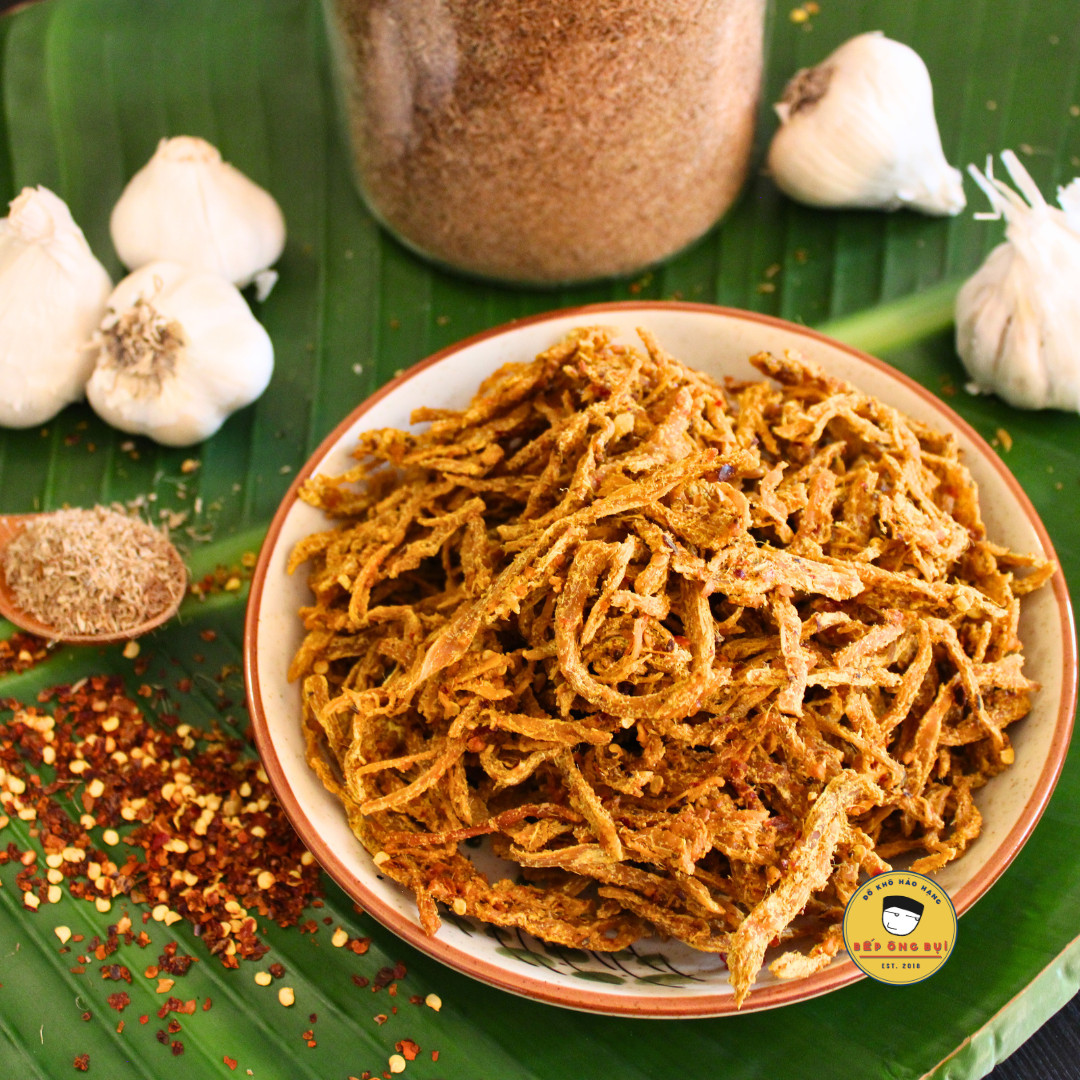Premium Spicy Lemongrass Chicken Jerky, Khô Gà Sả Ớt Savory Snacks Asian style