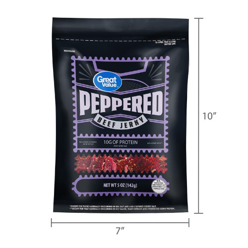 Great Value Peppered Beef Jerky, 5 oz (PACK OF 2)….