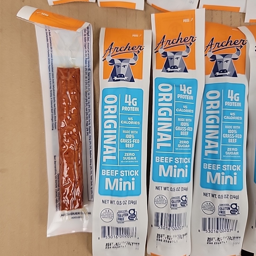 Archer Beef Stick Mini Original 0.5 Oz – Lot Of 22