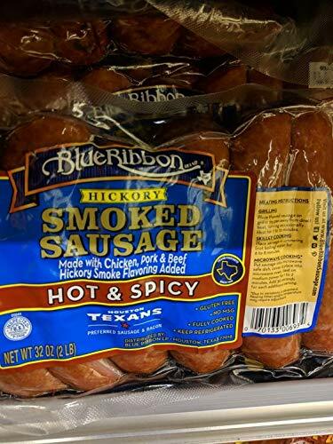 Blue Ribbon Hot & Spicy Smoked Sausage 32 Oz (2 Pack)