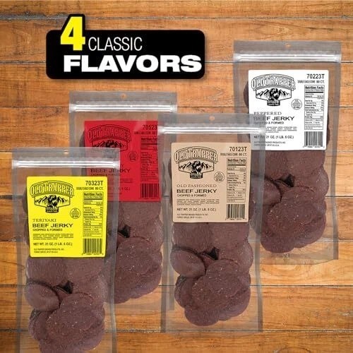 Old Trapper Teriyaki Beef Jerky 80 Count High Protein Snack Natural Smoke