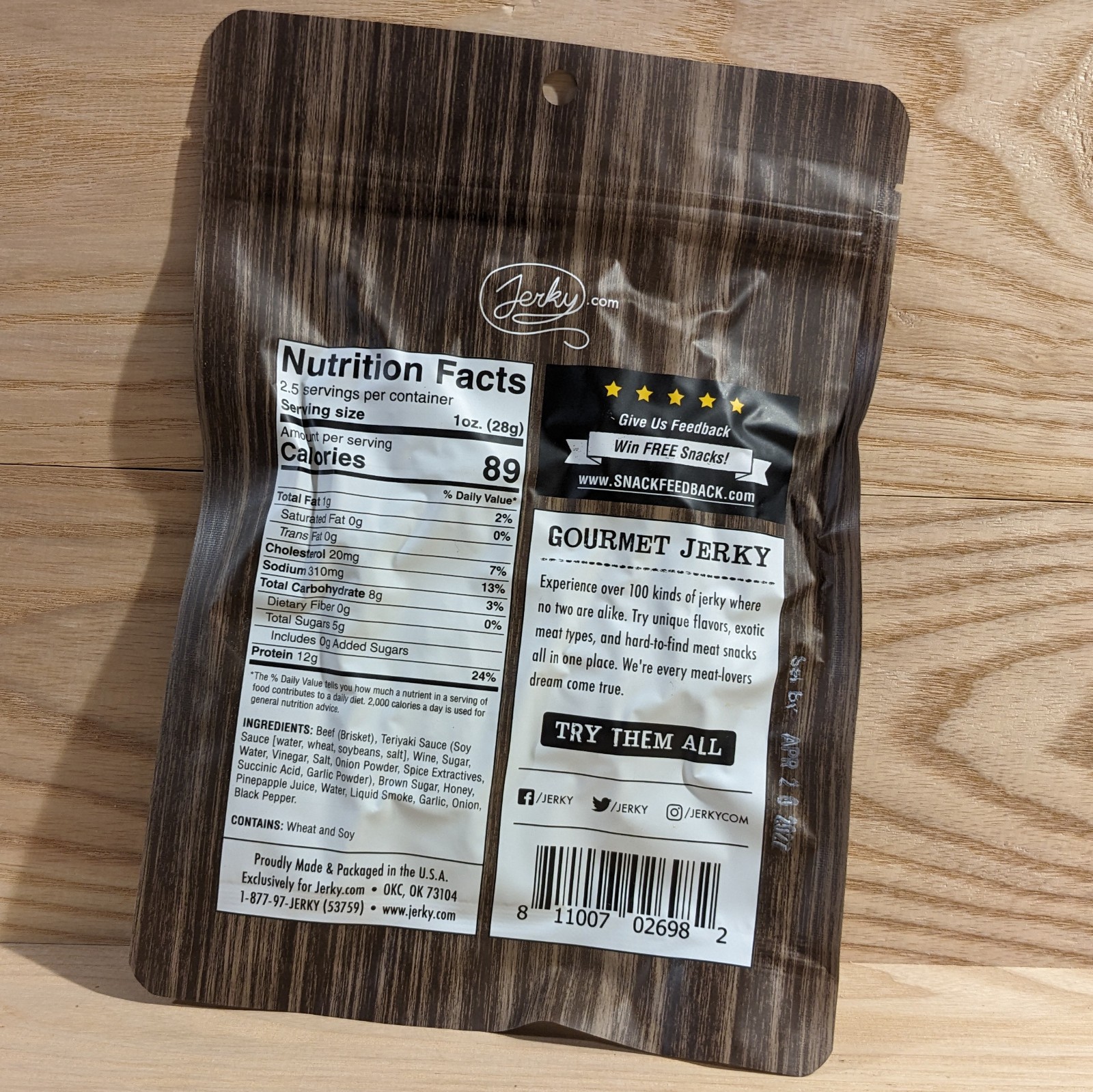 honey teriyaki beef jerky