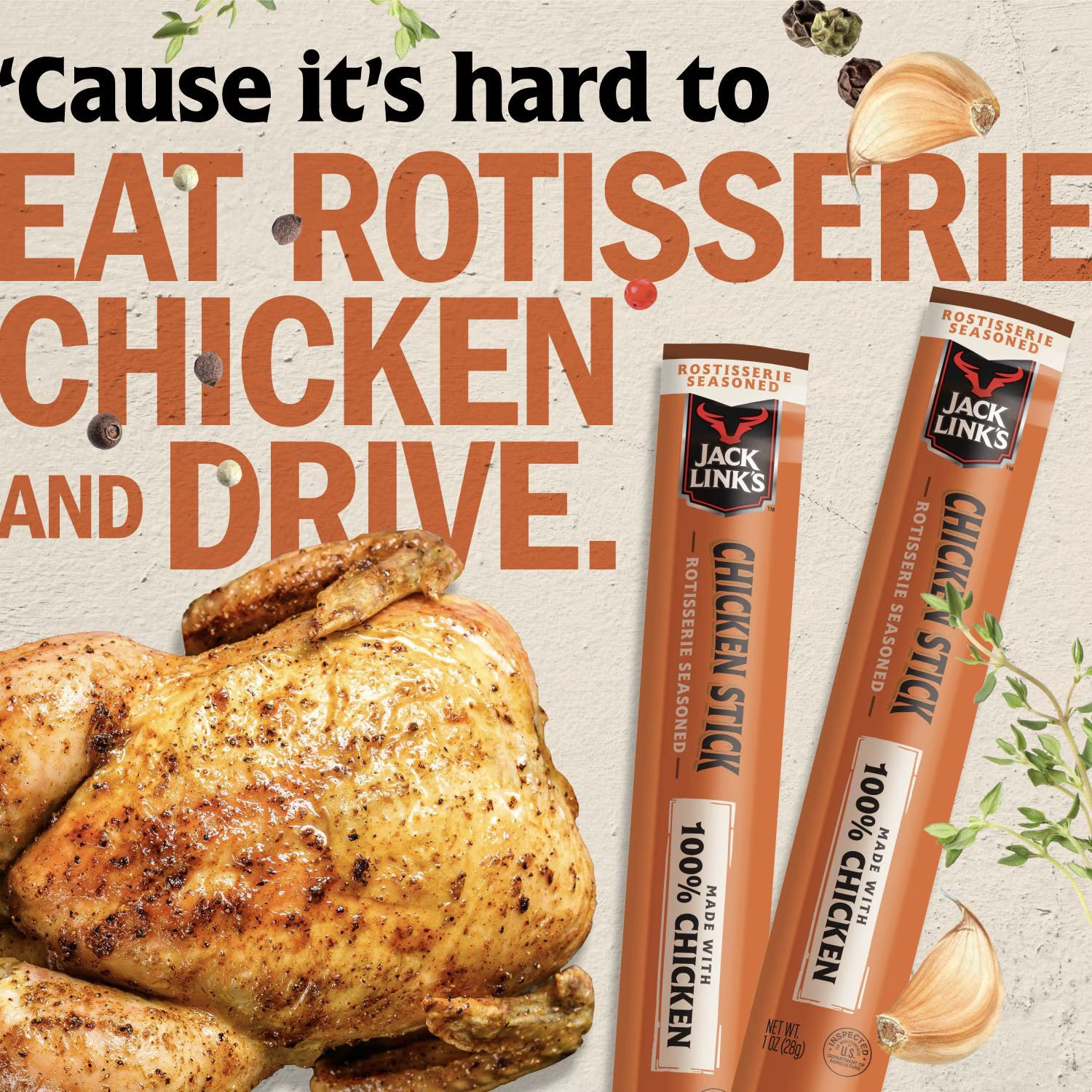 Jack Link’s Rotisserie Chicken Sticks, 12 oz.
