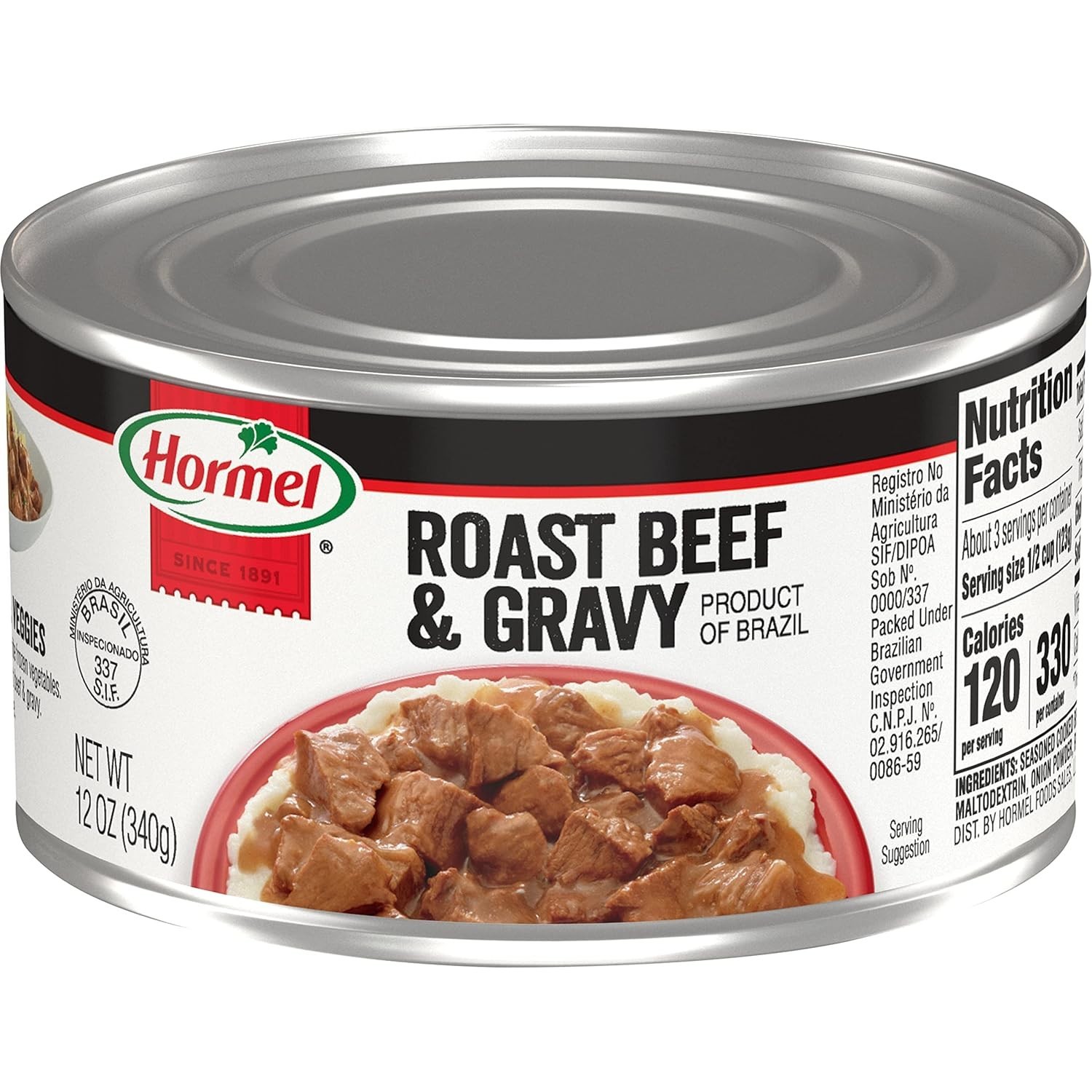 Fully Cooked Roast Beef & Gravy, 12 Cans Each 12-Ounces – Perfect For Anytime
