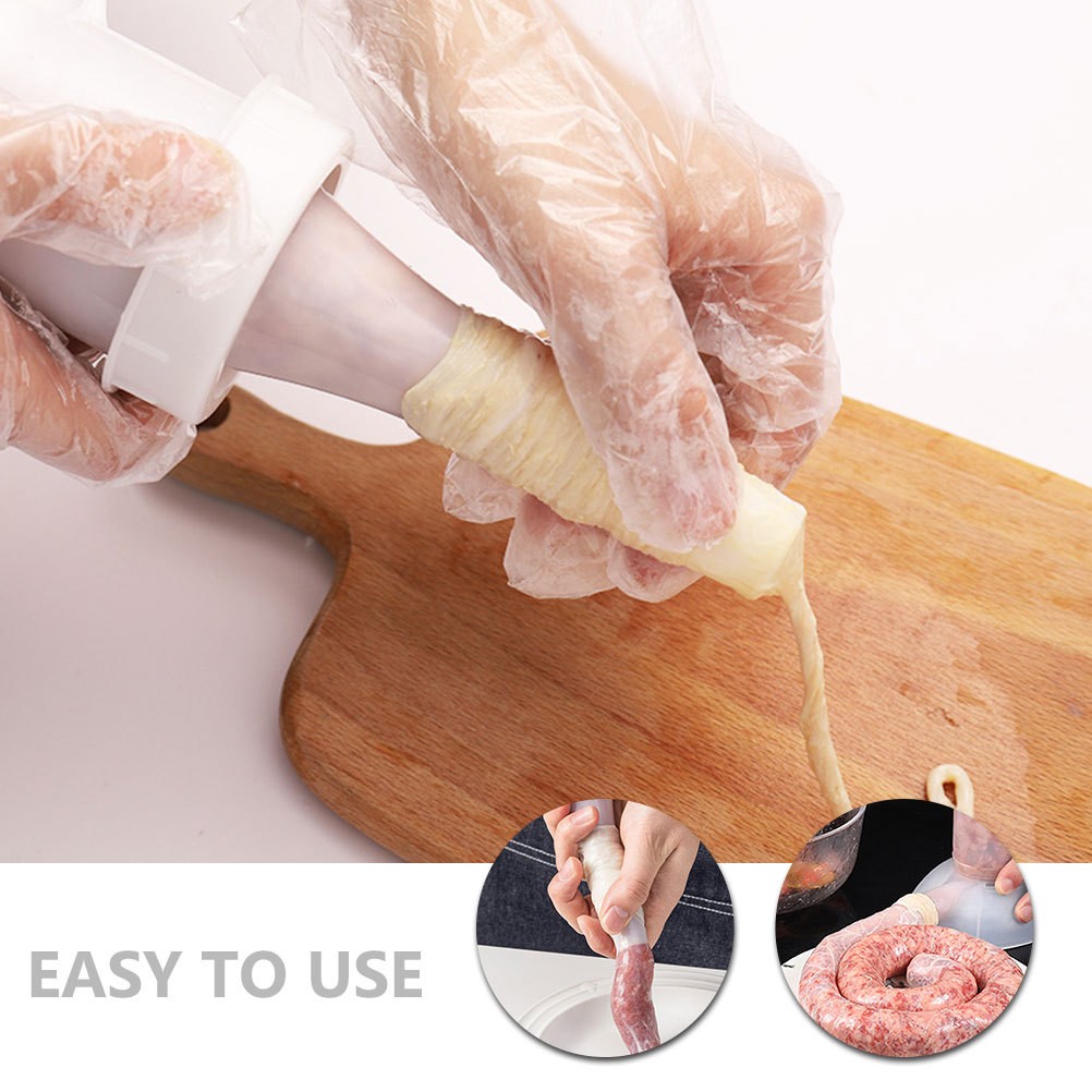 6 Pack Light Yellow Reusable Sausage Casings Natural Collagen for Meat Storage