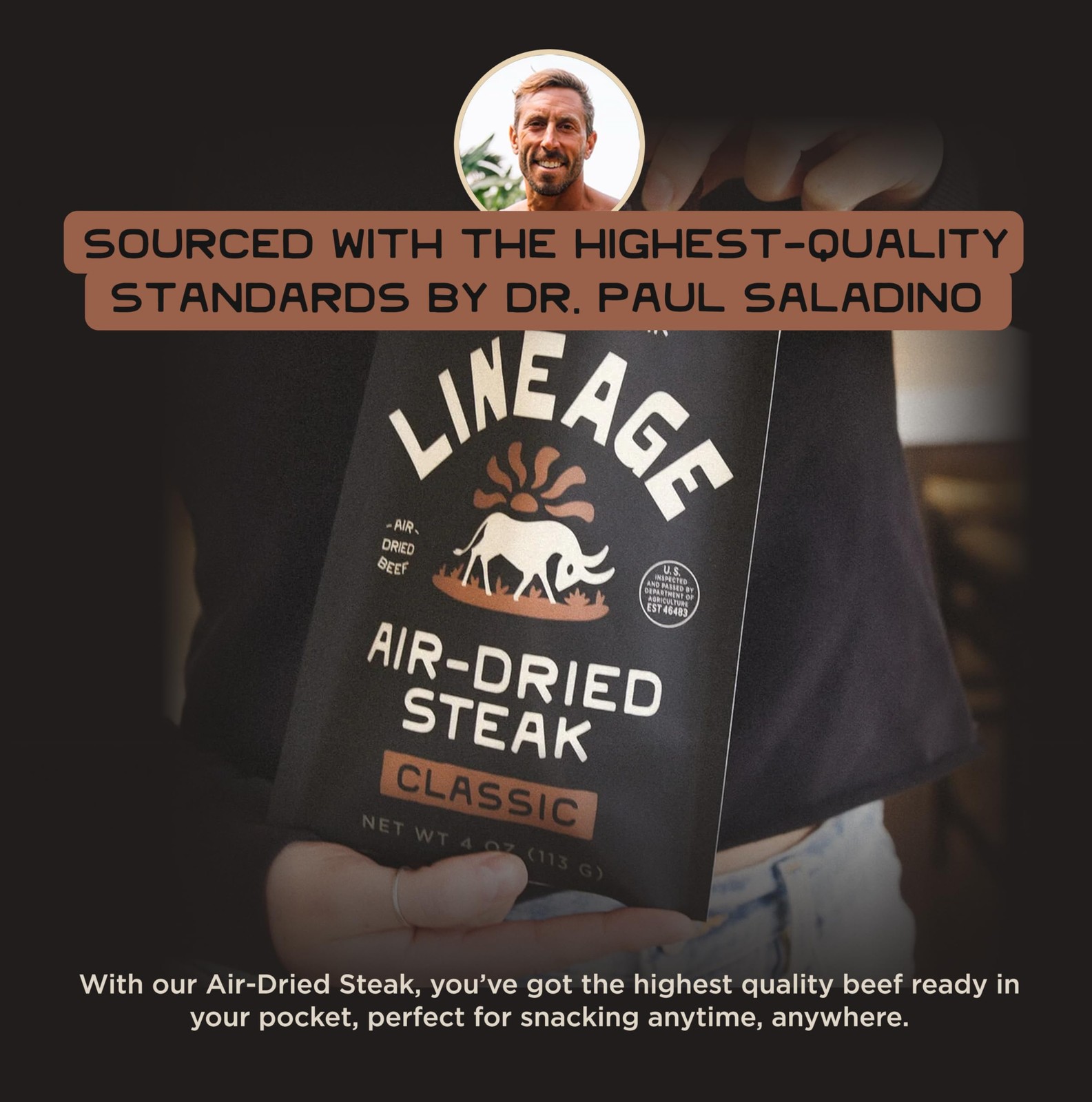 Lineage Provisions 100 Grass Fed Air-Dried Steak – Nutrient-Dense Carnivore S…