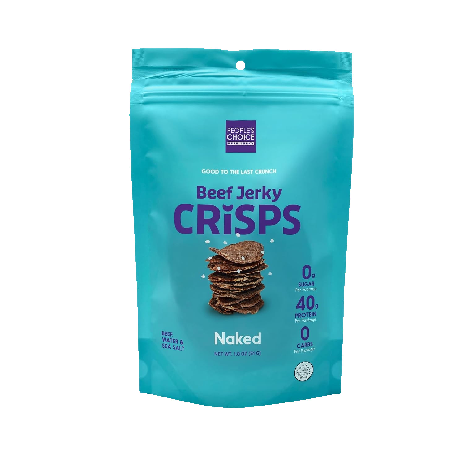 People’s Choice Beef Jerky Crisps Naked One 1.8 oz. Bag Our Gehrke Shop