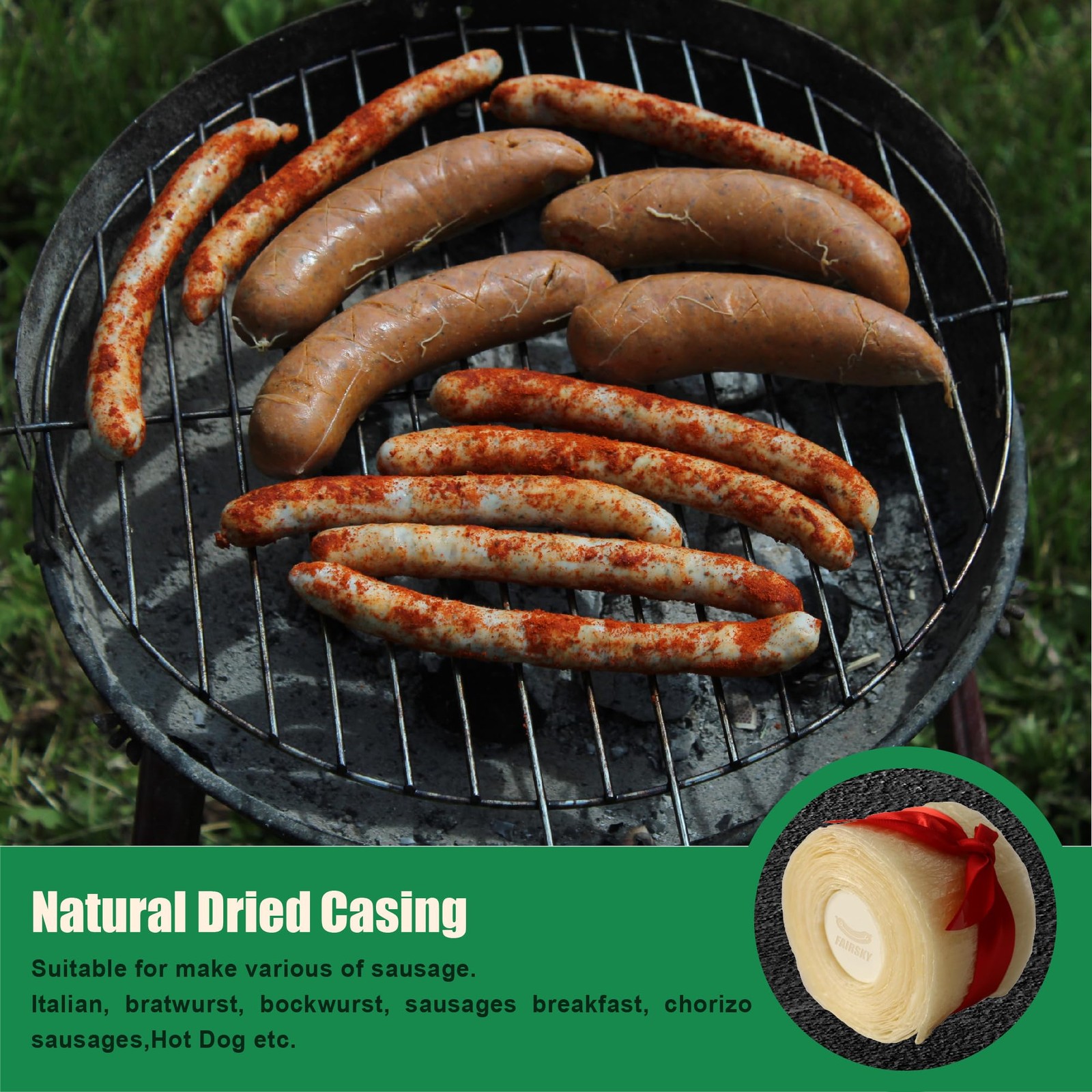 Edible Drying Natural Sausage Casing, Sausage Casings for Flavorous Homemade …