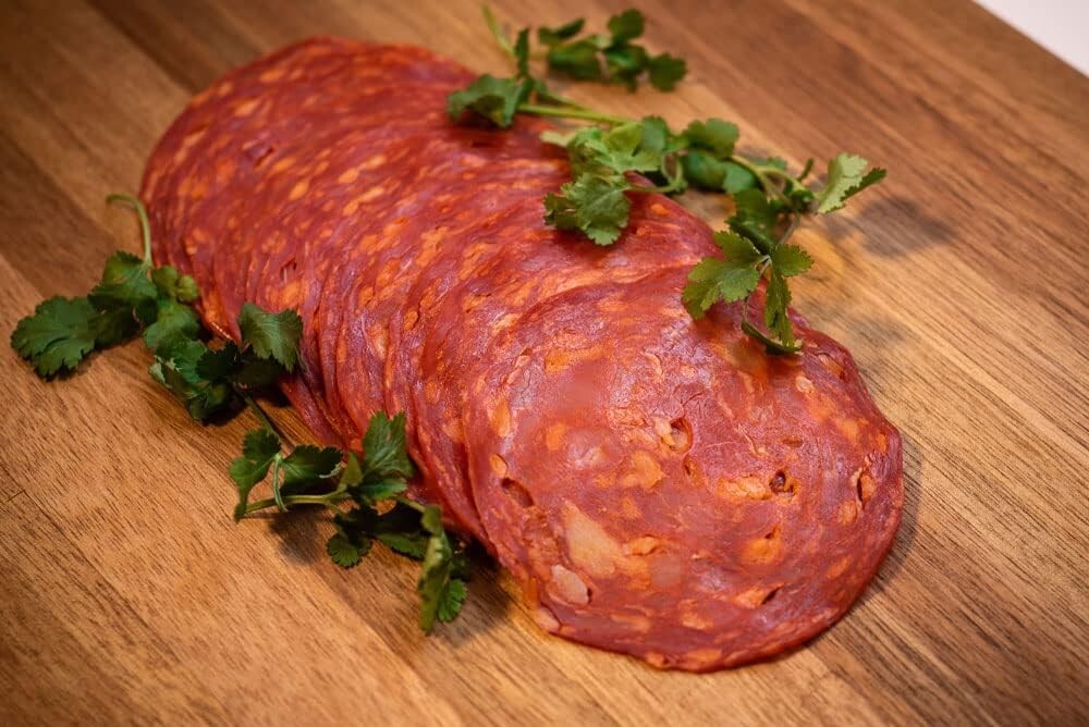 Spanish Style Chorizo Salami Chunk 2.5Lbs – 3Lbs Average Weight