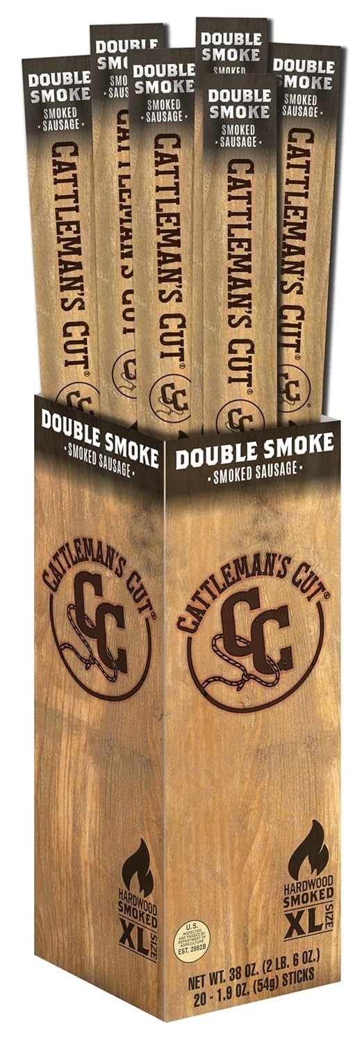 XL Double Smoked Sausages, 1.9oz x 20 Pack-