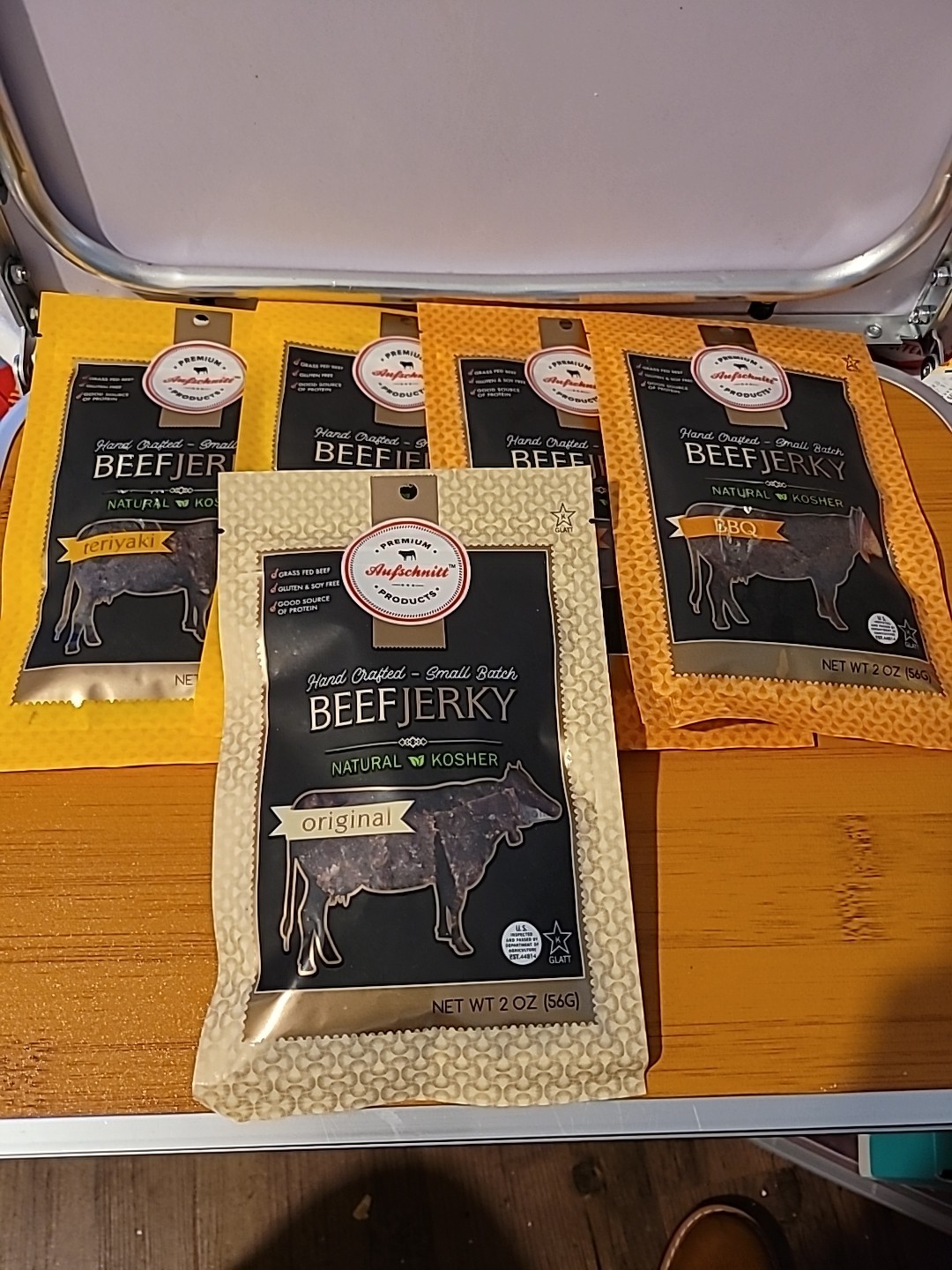 5ct Aufschnitt Grass Fed Beef Jerky – Certified Kosher – Asst Bb 04/2025