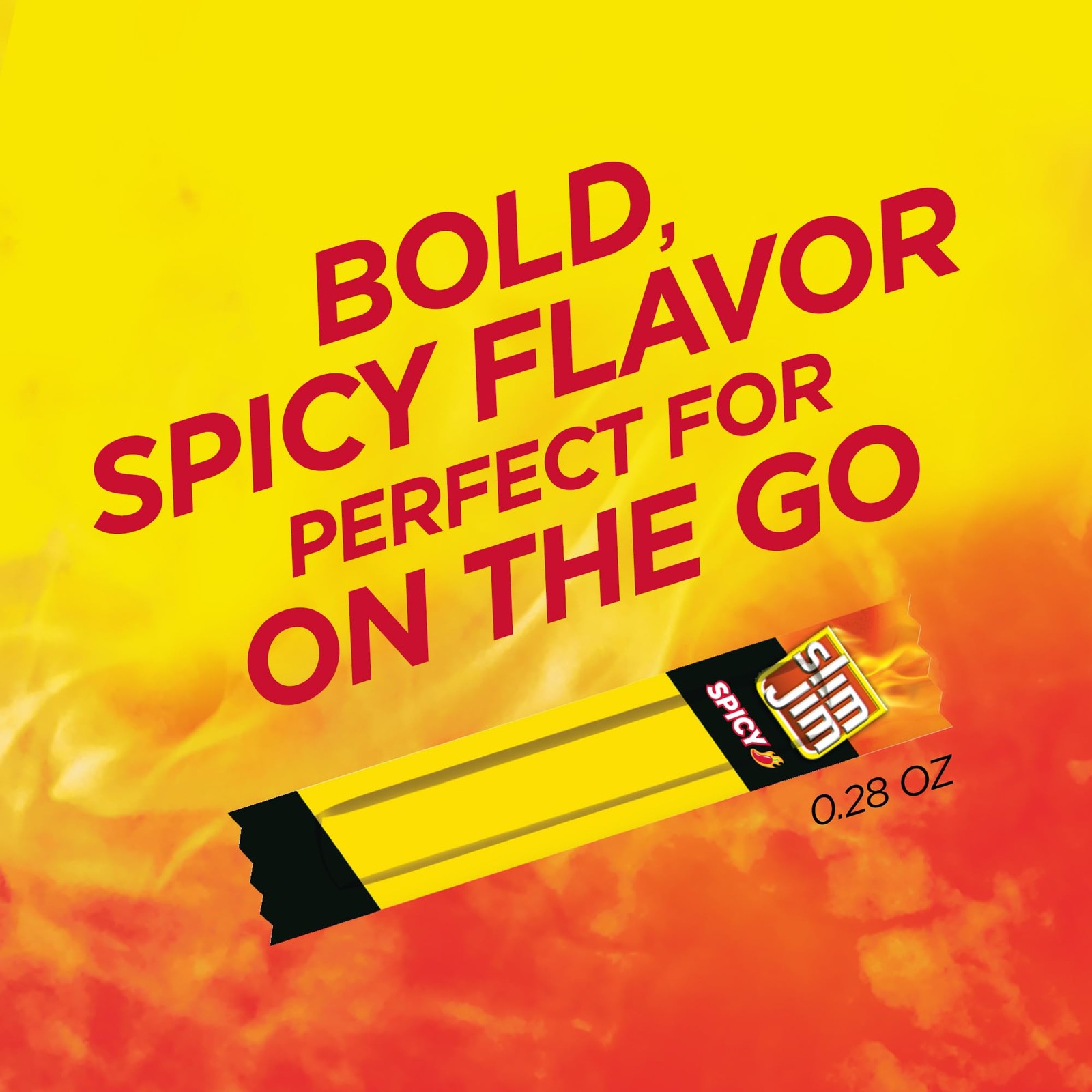 Slim Jim Smoked Meat Sticks, Spicy, 6g Protein Per Serving, 0.28 oz. 14 Count