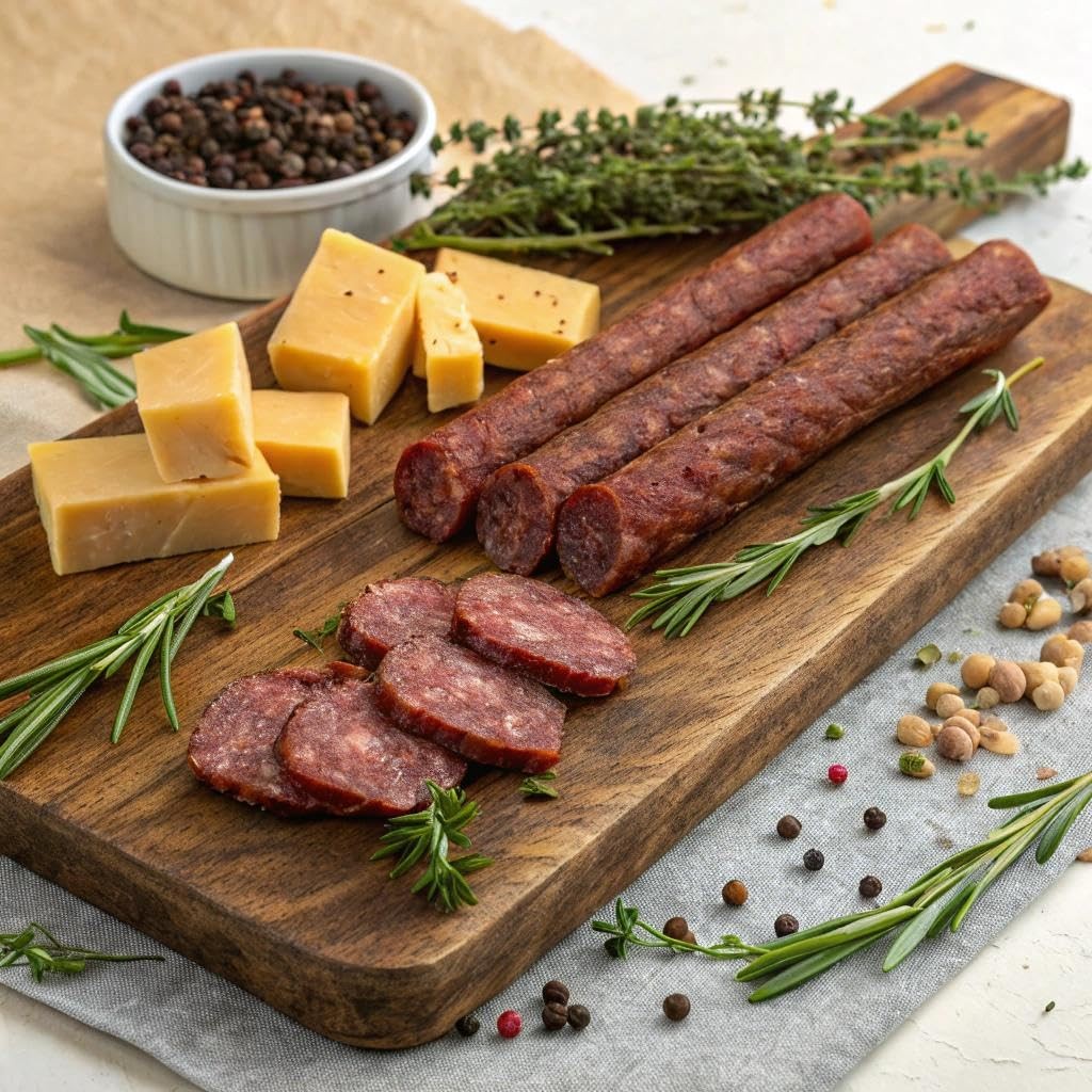 Paleovalley 100% Grass Fed Garlic Summer Sausage Beef Sticks – Delicious Gluten
