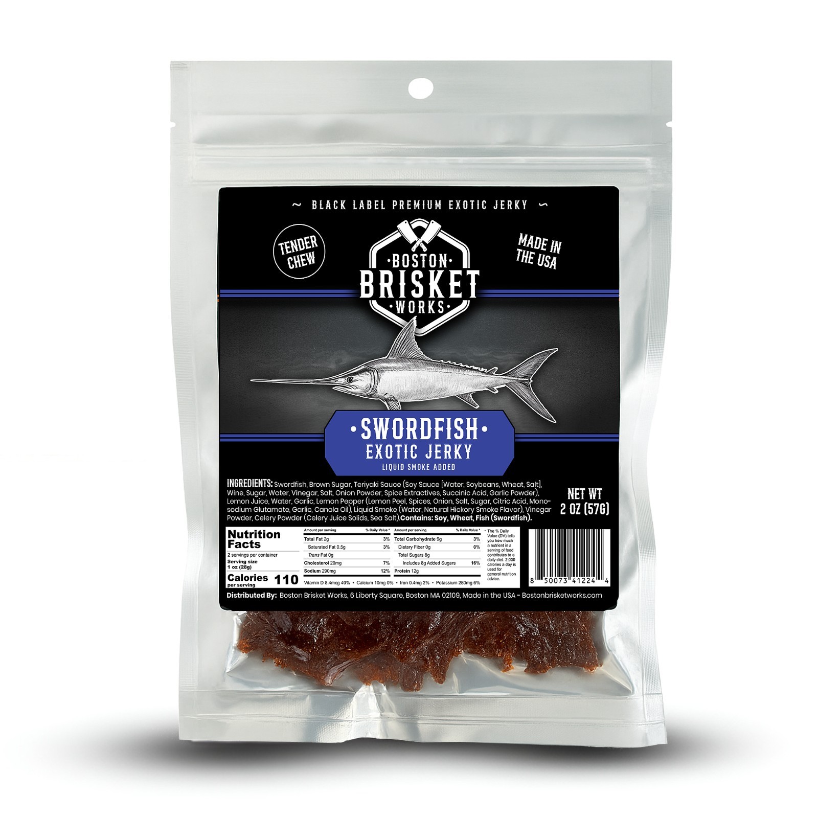 SWORDFISH JERKY – Exotic Wild Game Snack – Made in the USA – Fast Shipping!