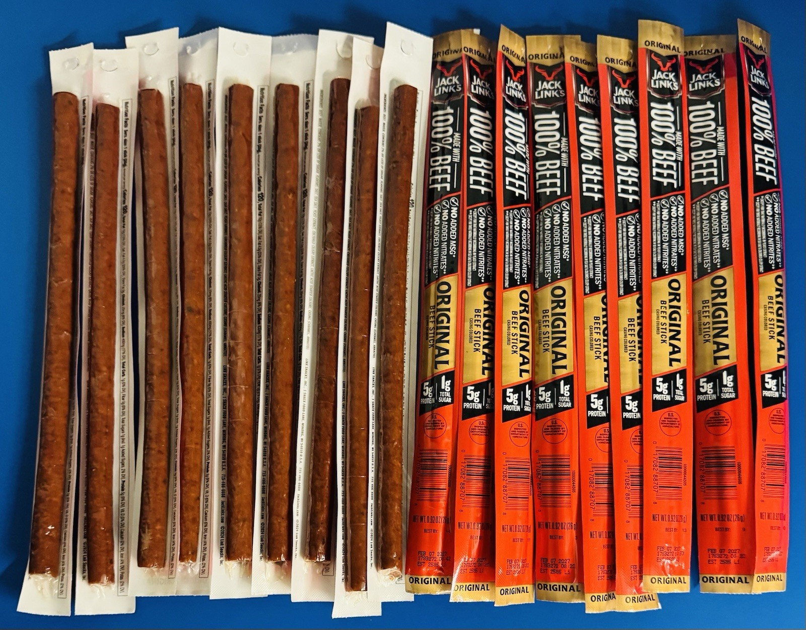 (18) Jack Link’s Original Beef Sticks .92oz. Bulk Lot BB: 2/27