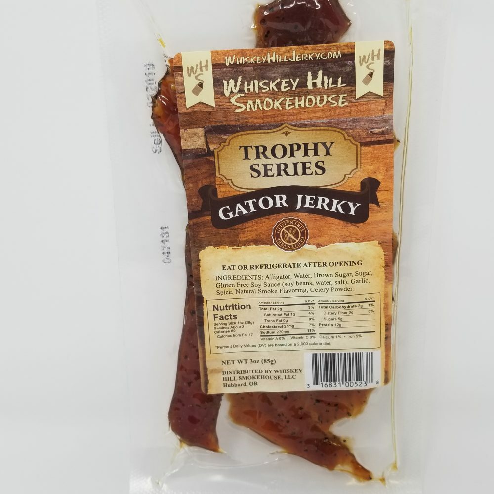 Whiskey Hill Smokehouse Exotic Wild Game Gator Jerky Gluten Free!!! ~Jerky Hut~