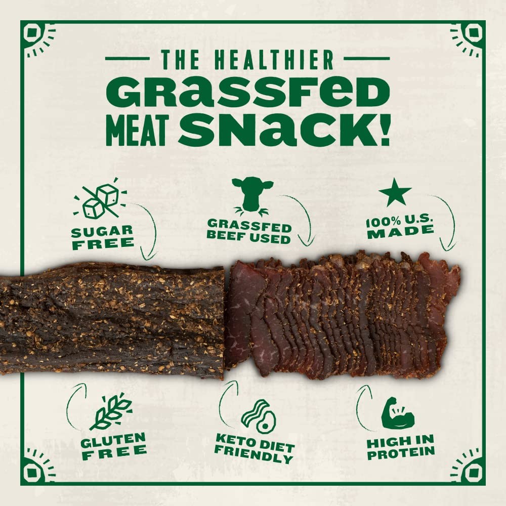 Made by True Garlic & Herb Biltong Slab – Grass-Fed Beef Whole Jerky Slab (8 oz