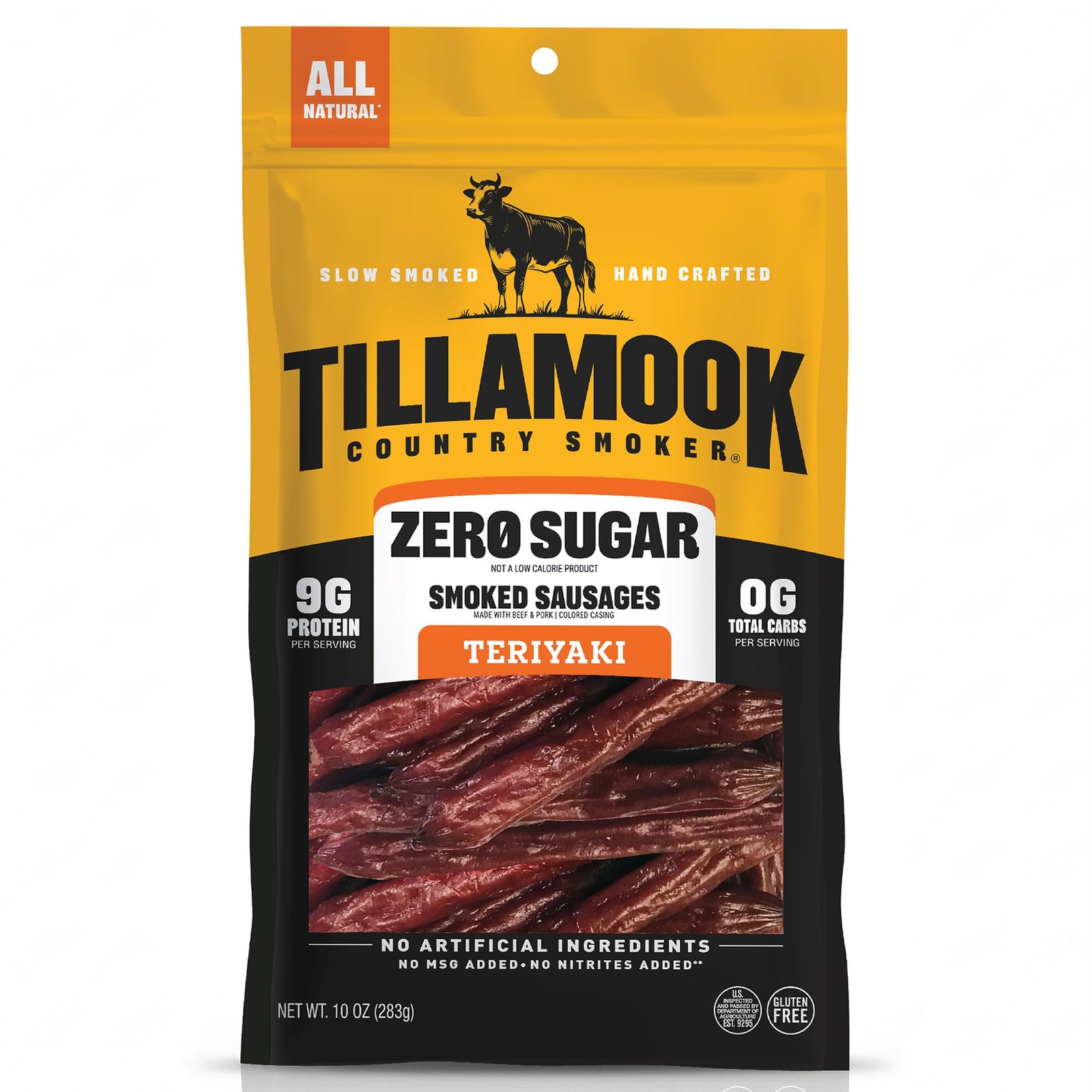 Teriyaki Meat Sticks Pork Beef 10 Oz Keto Protein Snacks Hardwood Smoked