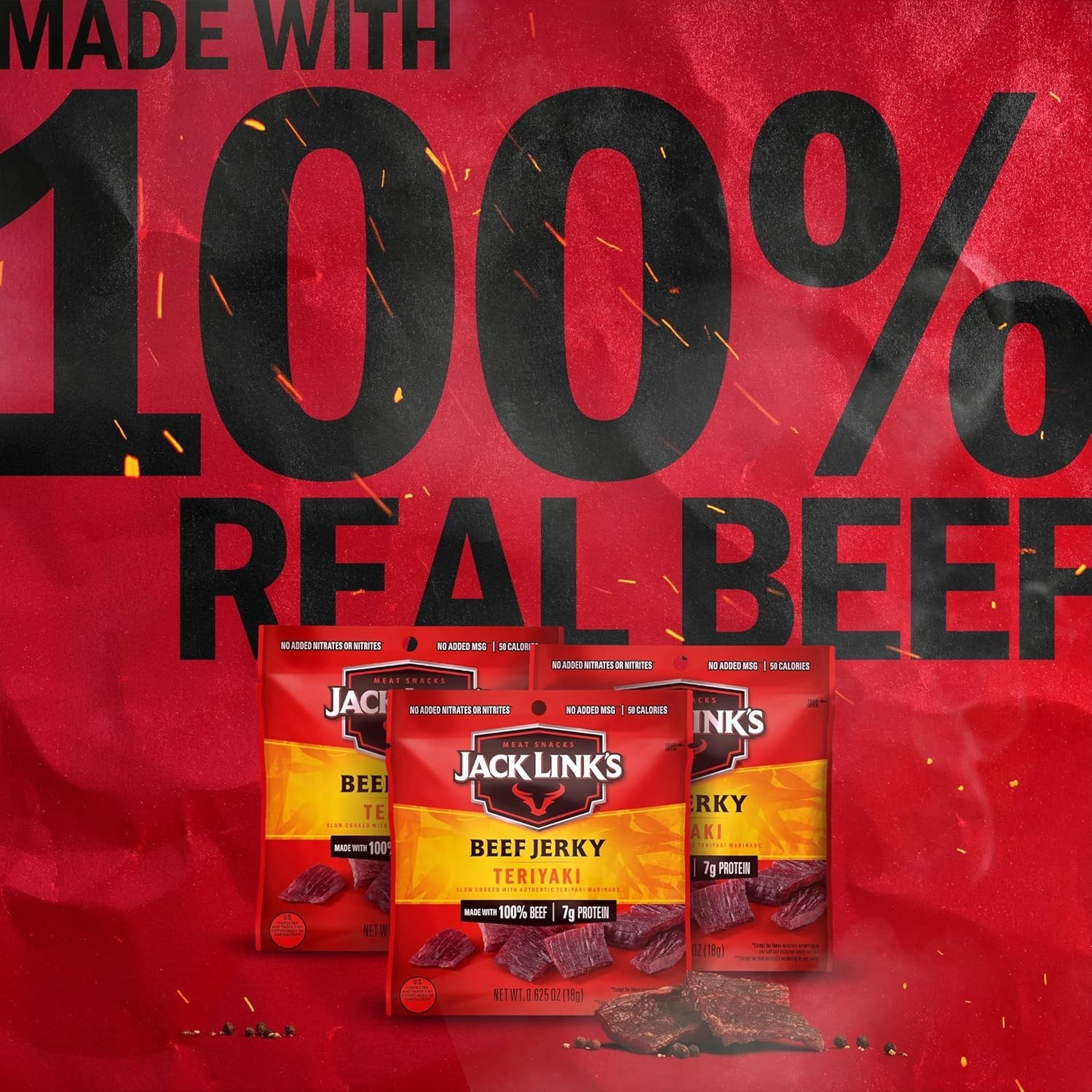 Jack Link’s Teriyaki Beef Jerky – (2 Pack) 9 18 Ounce (Pack of 1),