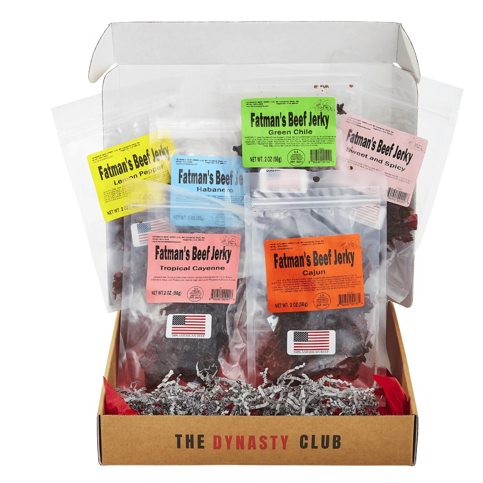Jerky Dynasty Fatman’s Beef Jerky Variety Pack 6 Flavors Including Spicy Hab…