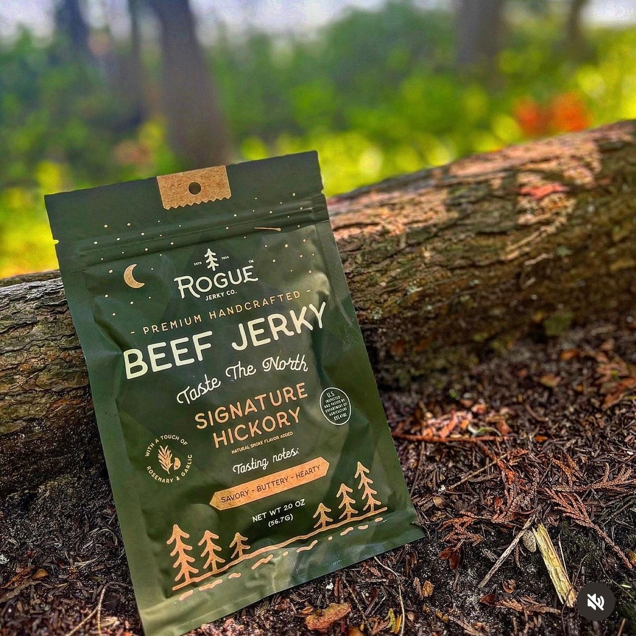 Rogue Jerky – Signature Hickory Beef Jerky – One 2.0 oz. Bag
