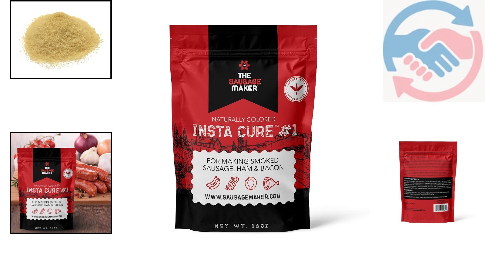 1lb Insta Cure Powder – Naturally Colored Quick Cure for Sausage & Bacon