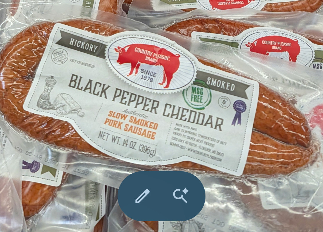 Country Pleasin’ Black Pepper Cheddar Sausage 14 Oz (4 Pack)