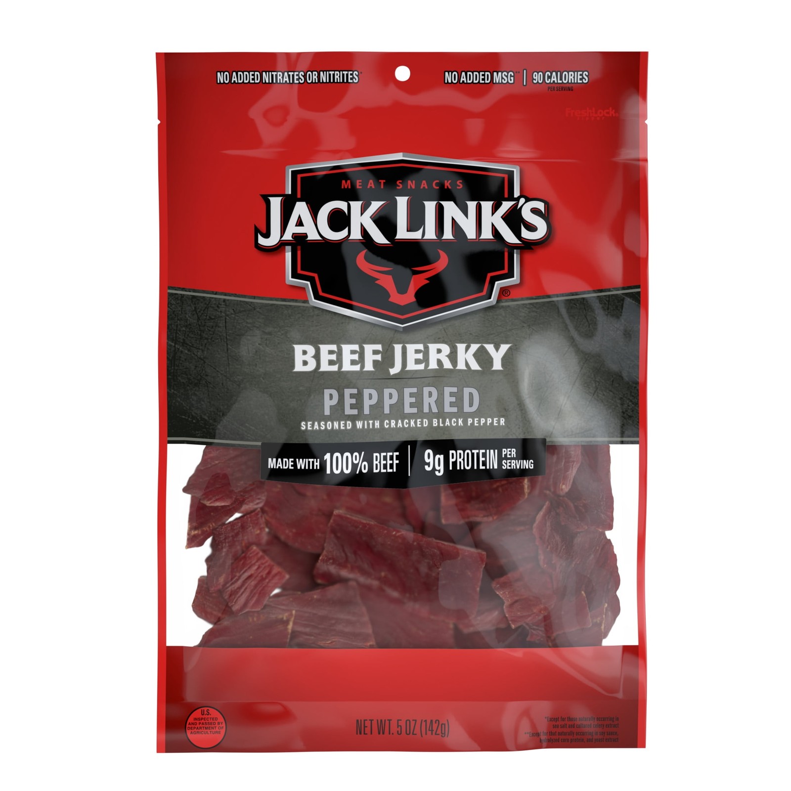 Jack Link’s Beef Jerky Peppered Made W/ 100% Beef 9g of Protein per Serving 5