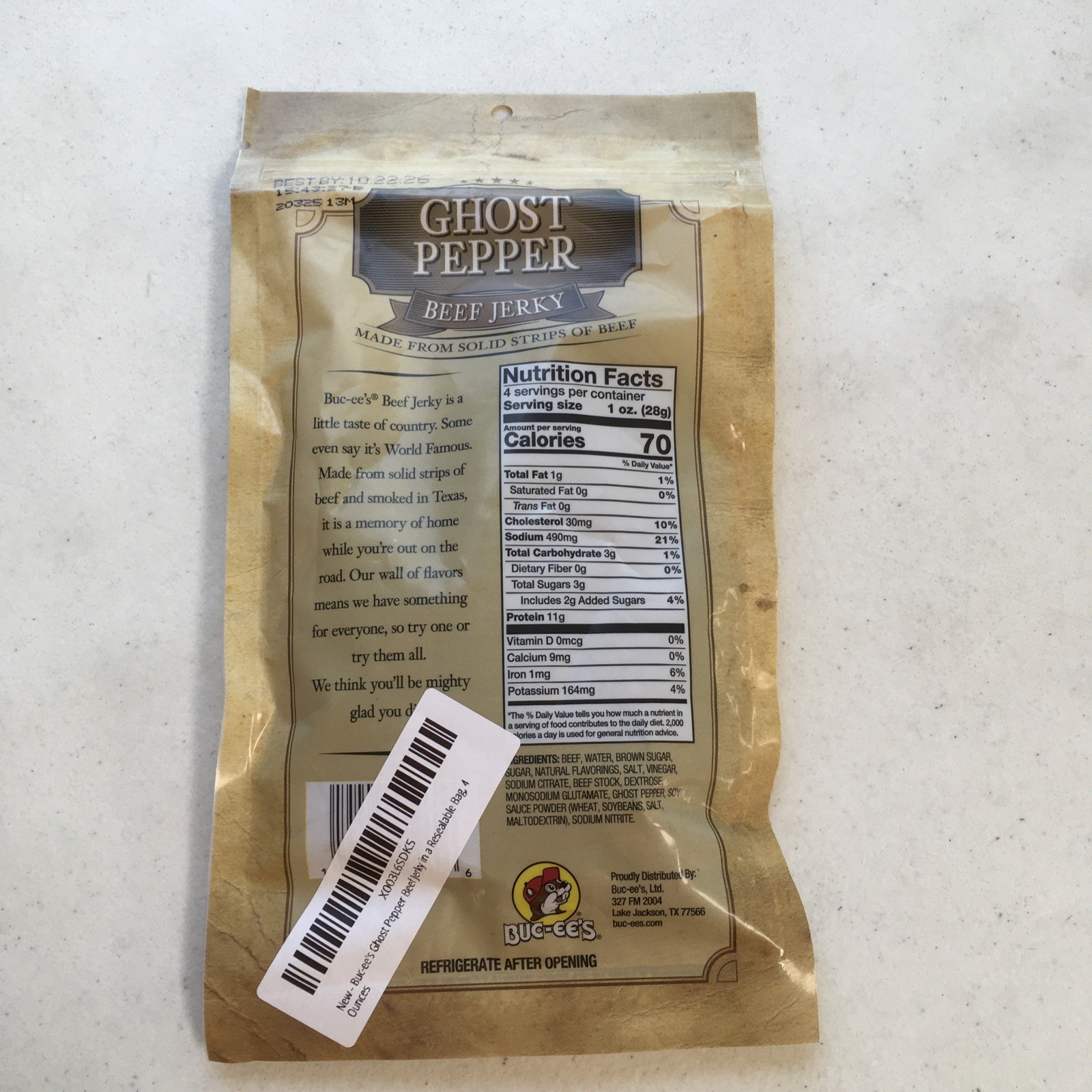 buc-ee’s Ghost Pepper beef jerky